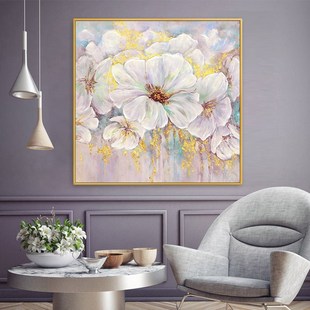 Modern abstract Modi color flower oil painting foreign trade manufacturers pure hand-painted decorative oil painting hotel home decoration painting