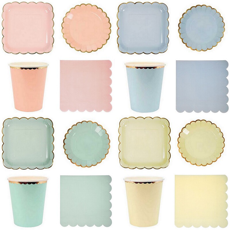 Paper Plate Disposable Picnic Plate Cake Paper Plate Party Dessert Snacks Snacks Outdoor Table Spitting Bone Plate