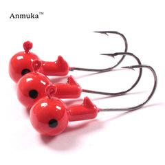 彩色鉛頭鈎2克3.5克5克7克10克 軟餌鈎路亞鈎軟蟲鈎 有倒刺釣魚鈎