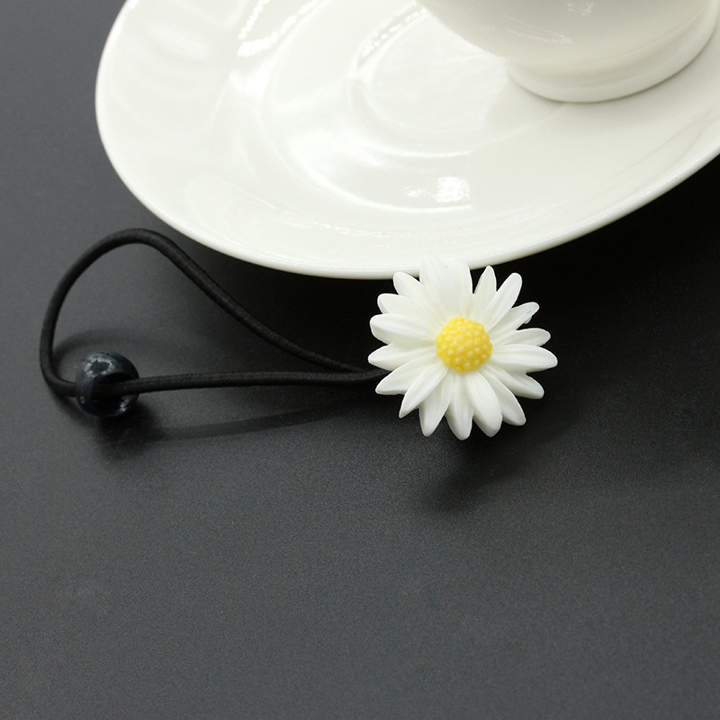 Margarita fresca flor horquilla estilo coreano nuevos accesorios para el cabello al por mayor temperamento banda para el cabello cuerda para el cabello accesorios de puesto
