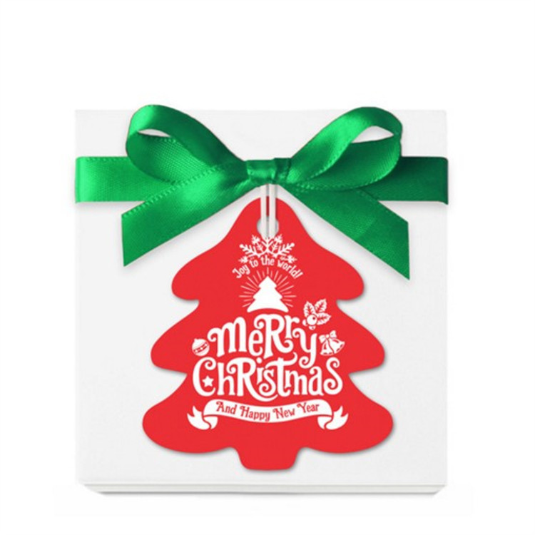 100枚の価格の楽しいクリスマスzakkaクリスマスツリーの形の赤緑の看板/小さなカードのメッセージカードのペンダント|undefined