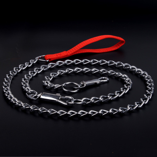 Factory direct sales metal dog leash, dog leash, iron buckle, chain, chain, dog leash, pet leash