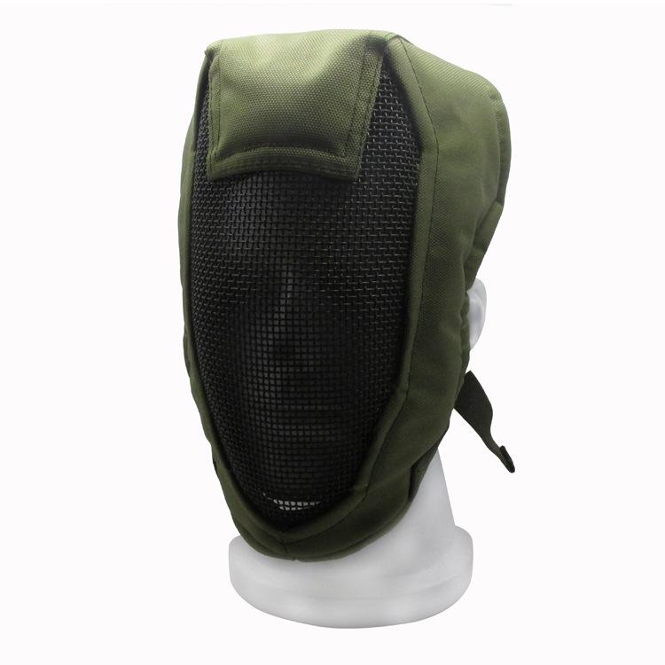 V3击剑装备户外防身用品 半脸钢丝面罩 射击野战防护面具