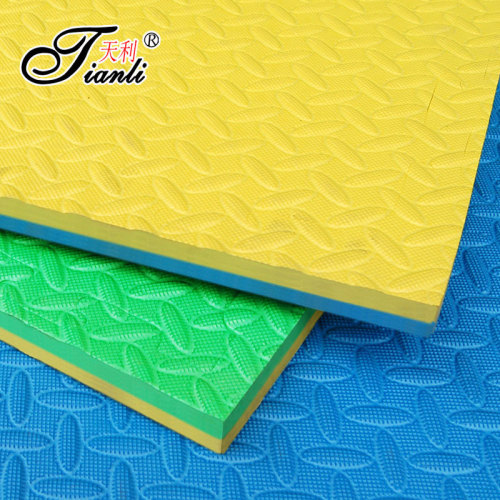 Tianli High-Density EVA Taekwondo Mat with 3.0mm Thickness, Non-Slip Interlocking Foam Mat 100*100 cm