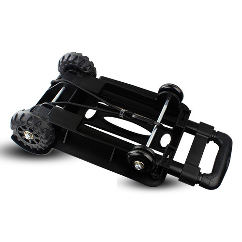 Four-wheeled small portable folding luggage cart tank wheel pull rod driver pull cart shopping trolley load-bearing 75KG