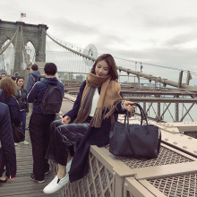 韩版秋冬新款拼色流苏双面保暖加厚围巾情侣学生围脖披肩批发