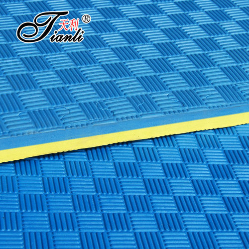 Tianli High-Density EVA Taekwondo Mat with 3.0mm Thickness, Non-Slip Interlocking Foam Mat 100*100 cm
