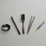 厂家批发 黑檀木五件套 功夫茶道六君子配件实木茶针茶夹茶勺茶具