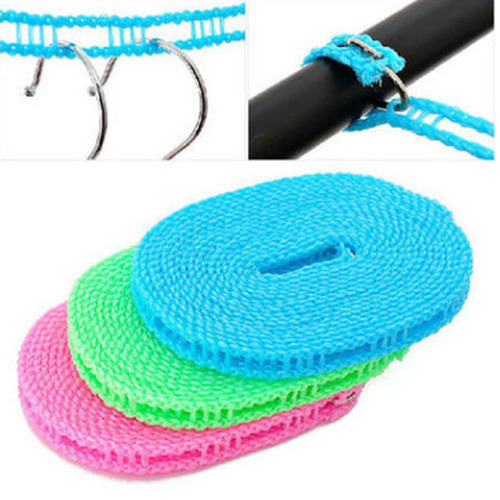 Anti-slip and windproof clothesline, fence-type clothesline and quilt rope, 5-meter clothesline, outdoor travel clothesline