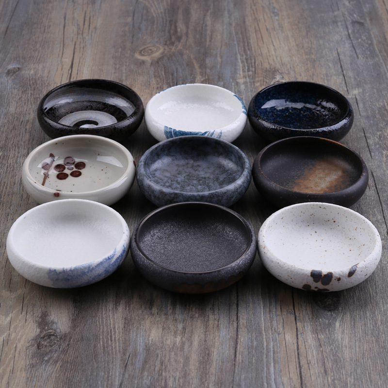 美光烧 创意西式陶瓷碟子 日韩式小圆碟 小吃碟凉菜碟调味酱料碟