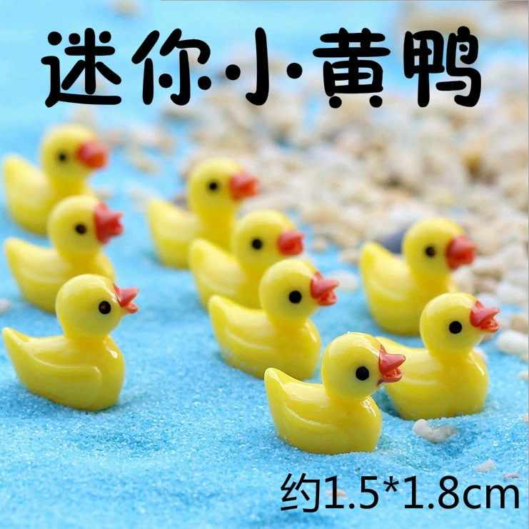 Аквариум Ландшафтный дизайн Микро-Ландшафт Украшение Кукла Желтая утка Кукла Креативная фотография Фото Украшения