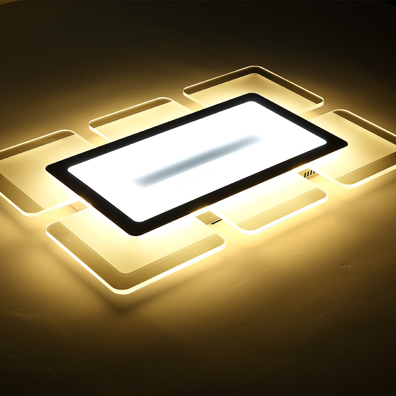 Control remoto llevó la luz de techo Sky City salón dormitorio lámparas iluminación AI voz oscurecimiento