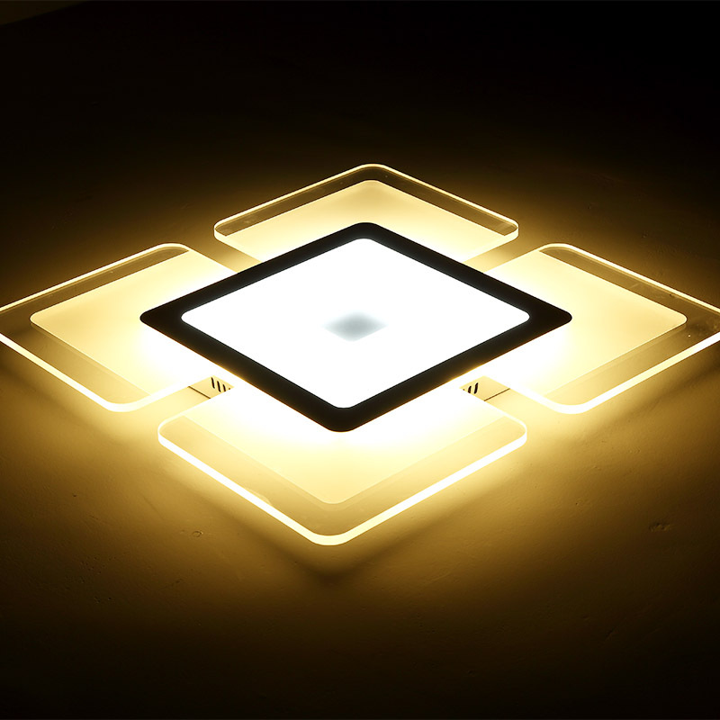 Control remoto llevó la luz de techo Sky City salón dormitorio lámparas iluminación AI voz oscurecimiento