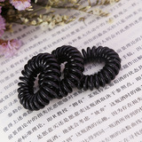 3.5CM black telephone line hair ring children's head rope Yiwu jewelry wholesale stall foreign trade children's headdress jewelry