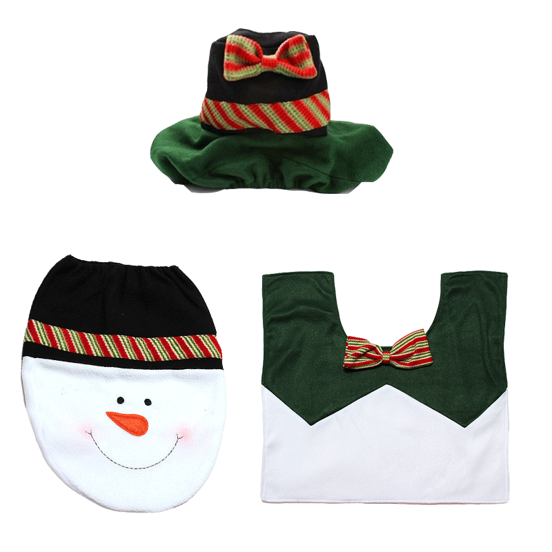 En stock creativo decoraciones de Navidad suministros Santa Claus inodoro cubierta del hotel decoración de Navidad