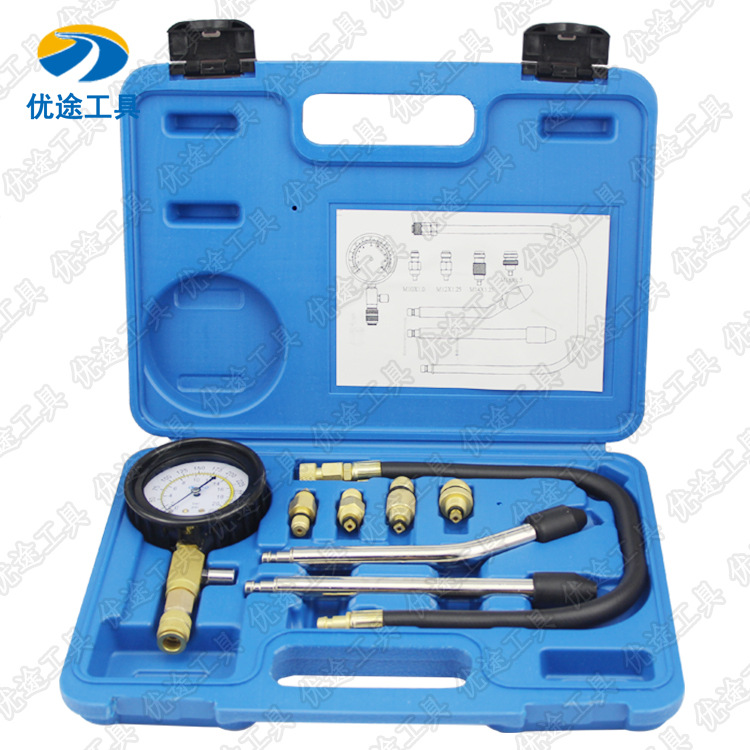 新款两用汽缸压力表多功能气缸压力表汽车摩托车缸压表 接头全铜