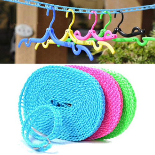 Anti-slip and windproof clothesline, fence-type clothesline and quilt rope, 5-meter clothesline, outdoor travel clothesline