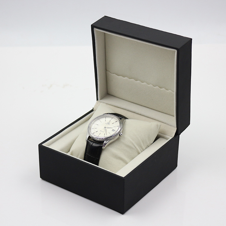Estuche para Reloj de Cuero PU Cosido, Estuche para Reloj de Regalo Empresarial con un Toque de Alta Gama, Joyero, Estuche para Reloj Simple, Joyero para Empaque de Relojes.