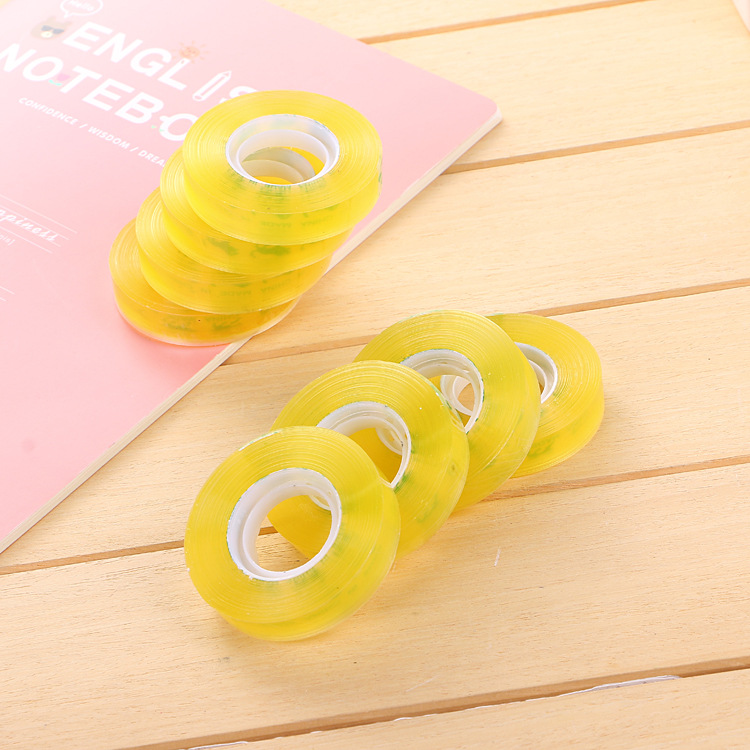Cinta transparente para estudiantes papelería cinta pequeña ancho 12mm espesor de carne 13mm suministros de oficina papel adhesivo de alta calidad fábrica al por mayor