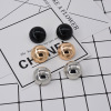 Metal spherical earrings, European style, mirror effect, simple and elegant design