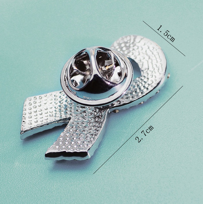 Día Mundial del SIDA logotipo promocional rhinestone Rosa goteo cinta broche pin joyería