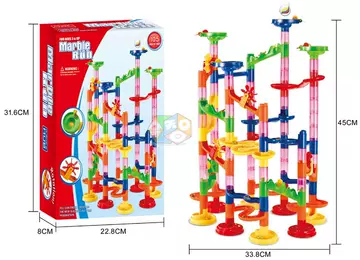 Cross-border explosions early education toys track ball Building Blocks 3D three-dimensional maze pipe DIY assembly building blocks 105PCs - ShopShipShake