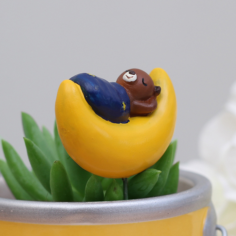 Nanyuan Chuanfang creativo maceta DIY oso flor titular micro paisaje suculento maceta combinación con mini adornos