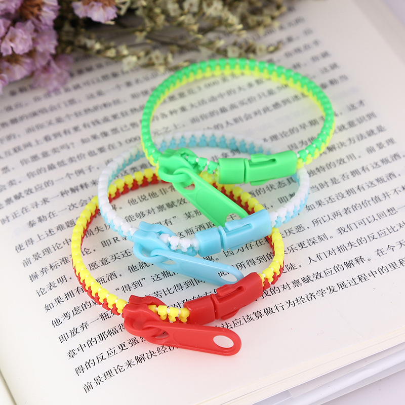 New Bracelet Korean Style Fashion Ol Candy Color Personalized Zipper Bracelet Bracelet Jewelry Street Stall Supply Wholesale Versatile