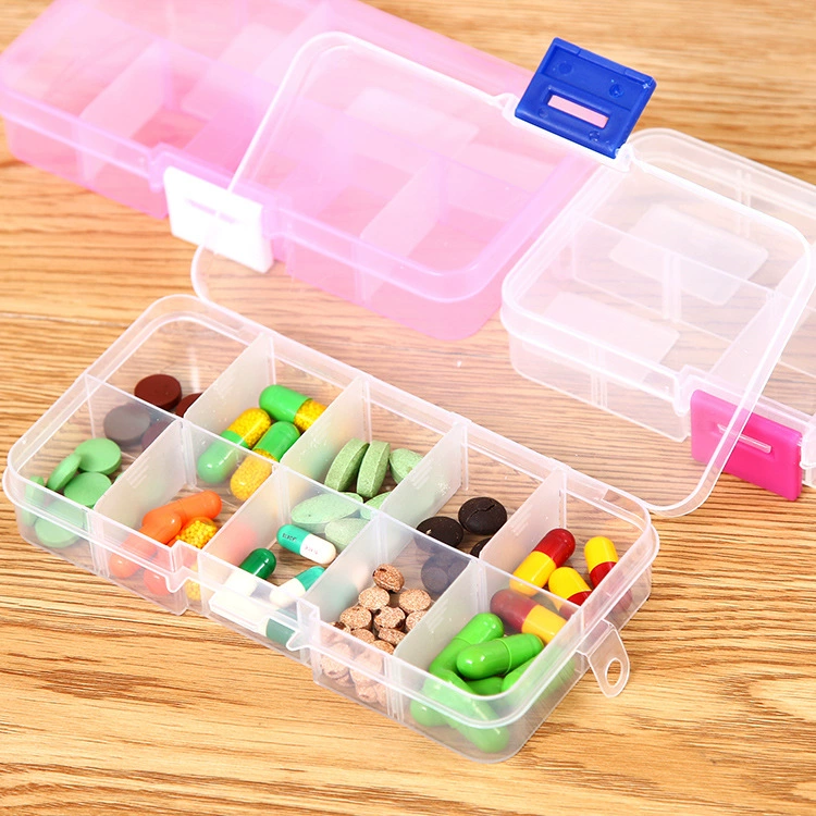 Detachable transparent handheld storage box, small storage system, accessory, 10 cells