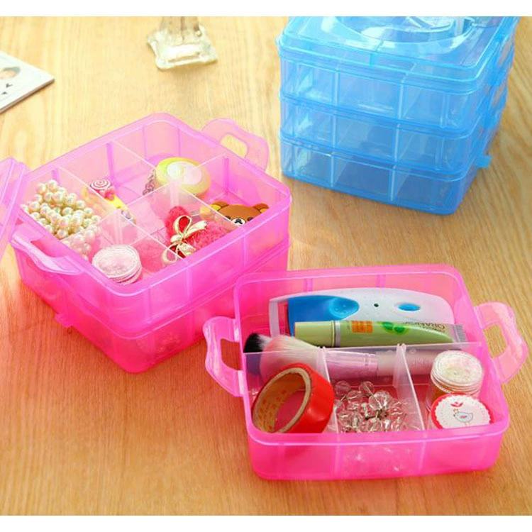Detachable transparent handheld storage box, small storage system, accessory, 10 cells