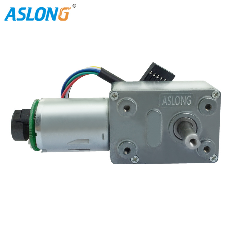 ASLOGN JGY-370B编码器测试码盘蜗轮蜗杆减速电机 马达