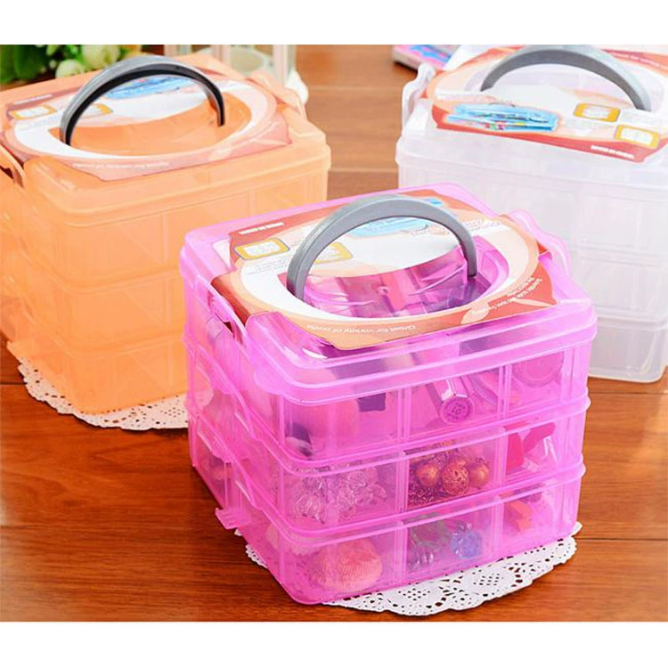 Detachable transparent handheld storage box, small storage system, accessory, 10 cells