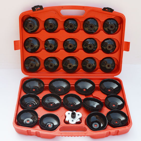 30件帽式机油格扳手套组 碗型机油滤芯扳手 30件套机滤扳手组