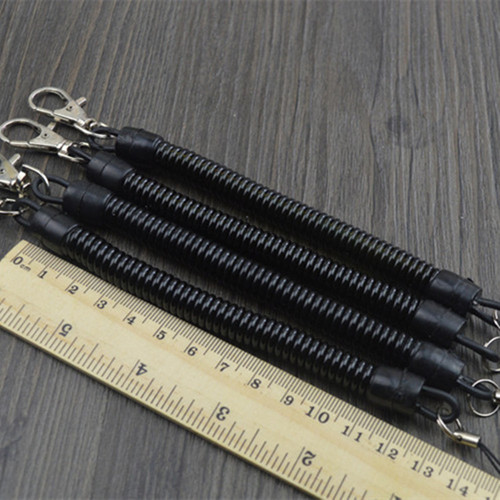 Iron buckle spring rope metal key chain lanyard anti-theft mobile phone rope elderly machine anti-lost waist hanging elastic rope wholesale