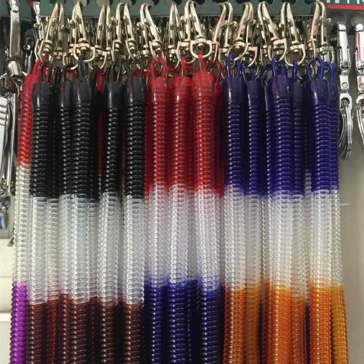 Hebilla de hierro cuerda de resorte llavero de metal cordón antirrobo cuerda de teléfono móvil viejo hombre-máquina anti-perdida cintura colgando cuerda elástica al por mayor