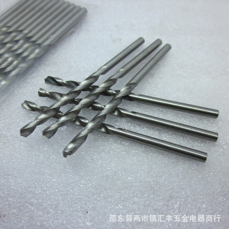 批发供应高速钢磨制麻花钻直柄抛光白钻花 电动工具配件耗材