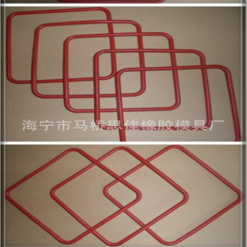 厂家供应橡胶制品红色方形丁晴圈异形密封件工业用机械硅胶垫圈