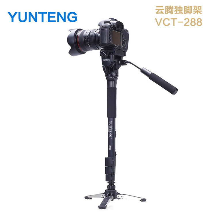 云腾288独脚架单反70D相机拍照录视频DV机摄影架单脚三角支架批发