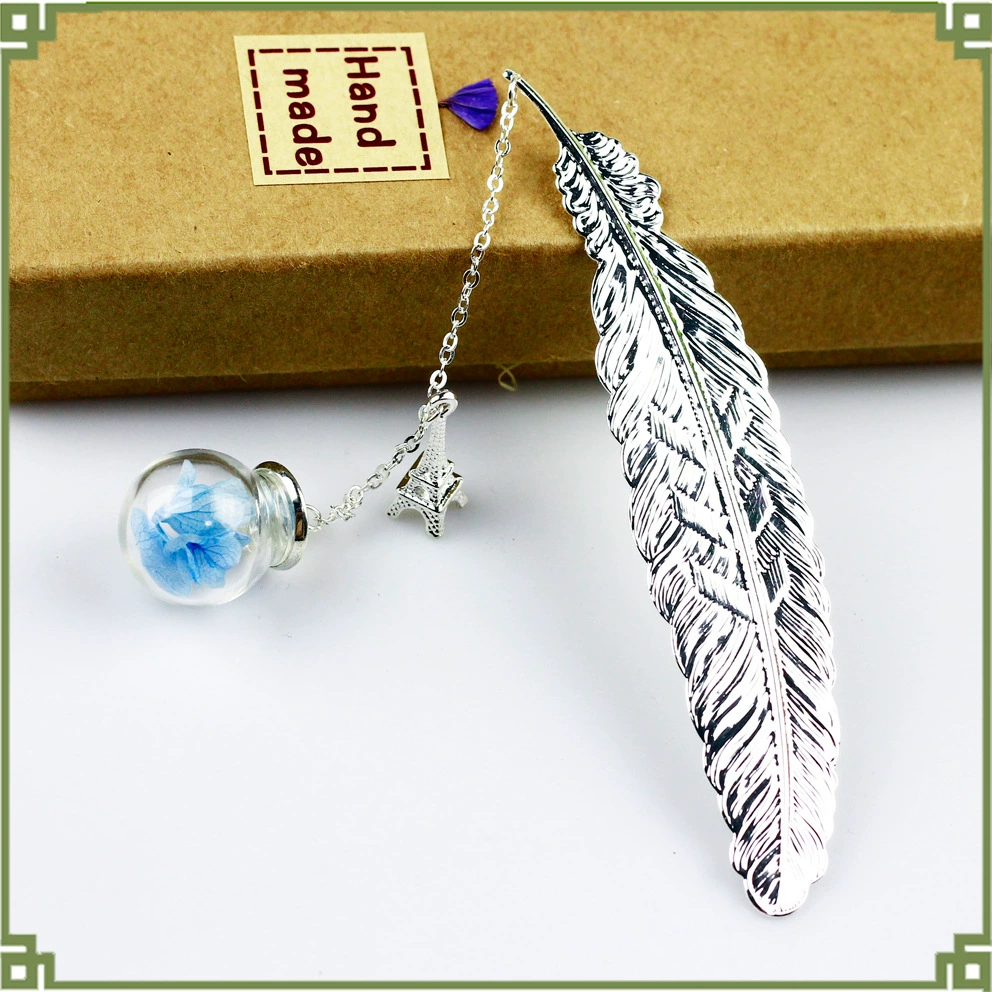 Закладка Металл Китайский Стиль Творческий Вечный Цветок Сухой Цветок Студенческий Античный Подарок Милая Изысканная Закладка Лист Вены