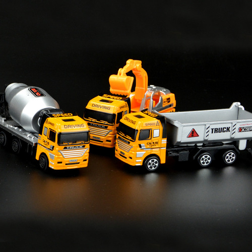 1:64 Engineering Vehicle Simulation Firefighting Vehicle Model Toy Children's Alloy Car Model Boy Excavator Toy Wholesale