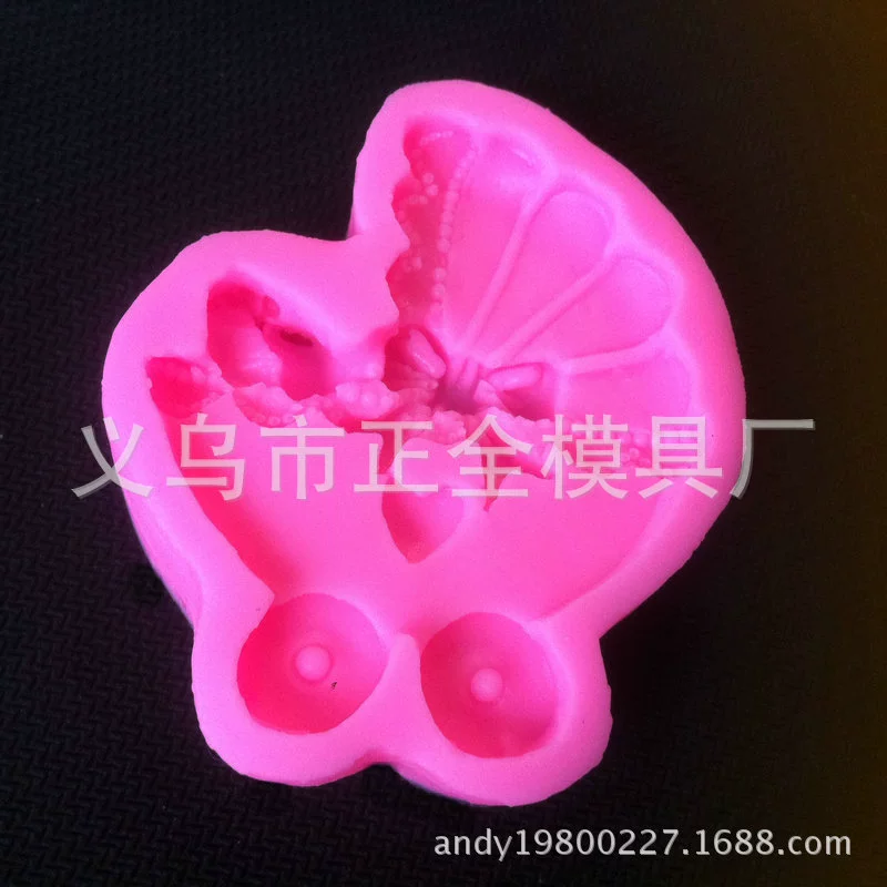 Fondant, children's silicone mold, small acrylic stroller