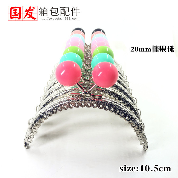 Especial 28 agujeros orejas 10.5CM cabezas de caramelo de encaje en relieve semicircular oro [plata] 20MM cabeza de perlas