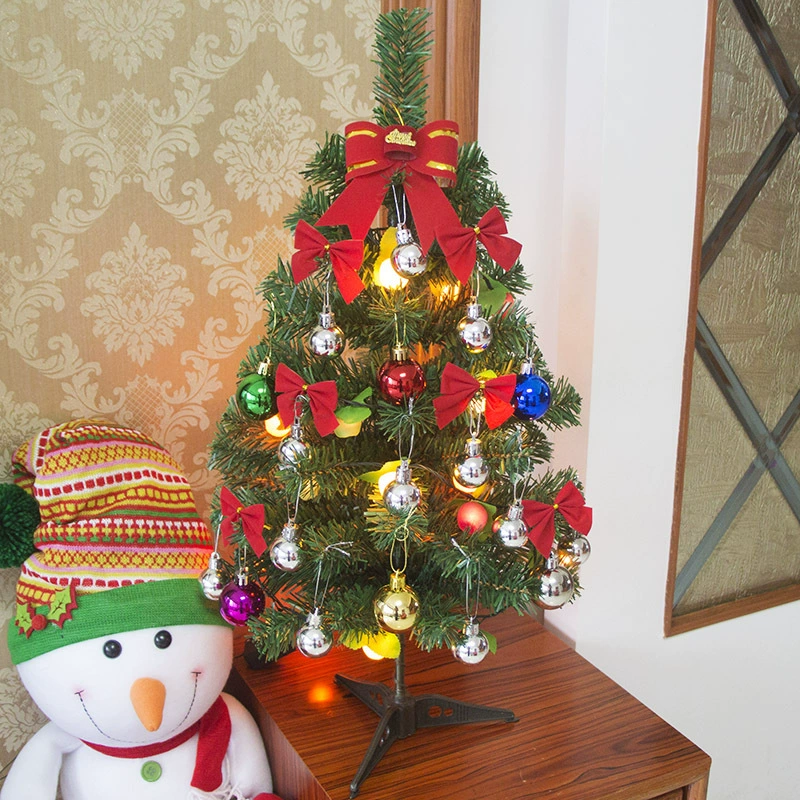 Spot [60см Color Light Package Tree] Spot Mini Little Christmas Tree настольная PVC елка рождественская декорация