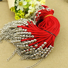 红黑四珠手链100根  纯手工挂绳净透水晶饰品精美串珠配件材料绳