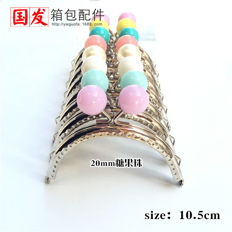 10.5CM semicircular brillante cabeza de caramelo oro plateado 24 perlas de caramelo opcionales 0311 - YS