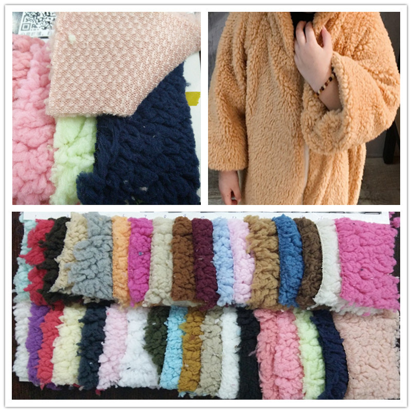 现货泡泡绒服装面料 仿羊羔绒鞋材玩具毛绒面料 棉花绒毛绒布