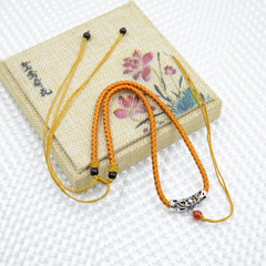 新款項鍊繩藏銀路路通琥珀吊墜繩玉掛繩毛衣鏈廠家批發