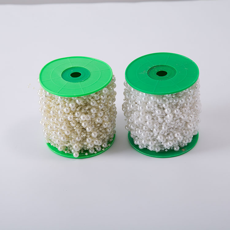 8+3鱼线珠ABS环保塑料连线珠串珠服装辅料婚庆饰品配件 厂家定