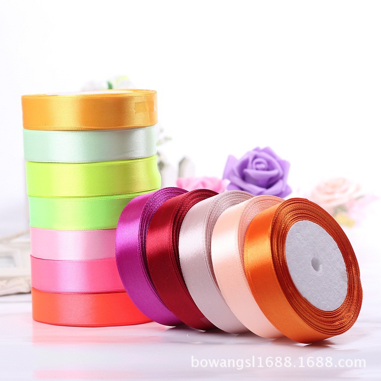 En stock venta al por mayor 2cm cinta regalo flor pastel hornear decoración DIY cinta multicolor Ropa Accesorios