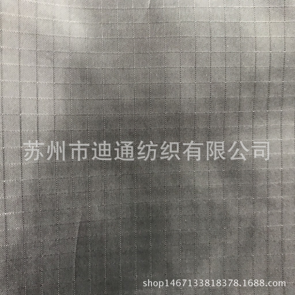 长期批发涤塔夫210T供应0.5浮格子布帐篷箱包手袋防水pu涤塔夫布